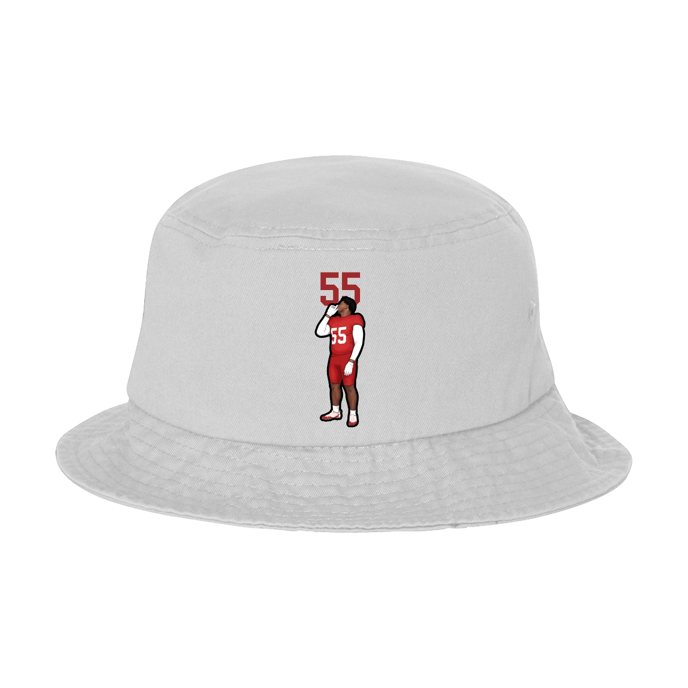 Bucket Cap — Number Top in White