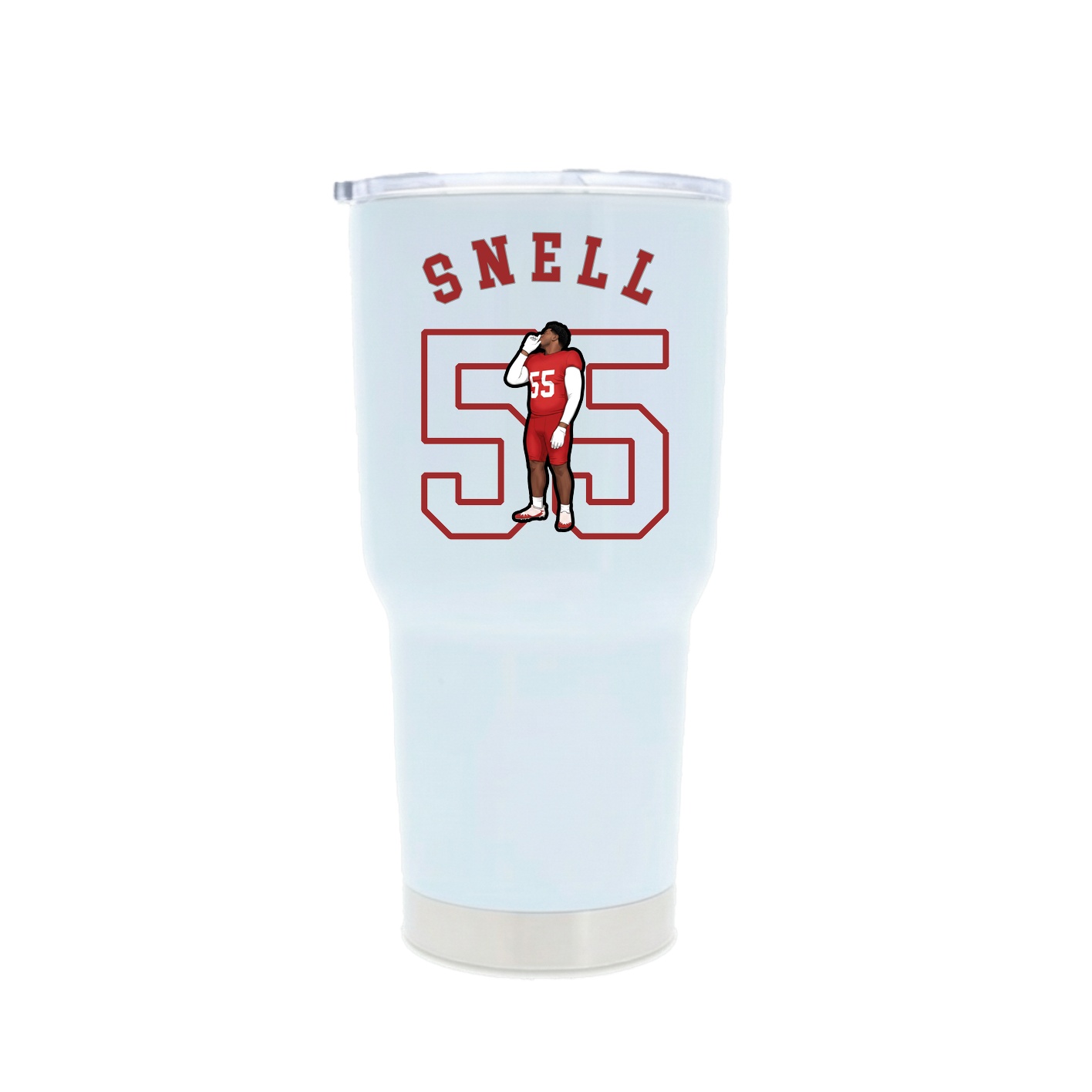 30oz Stainless Steel Tumbler — Shirsey Arch in White