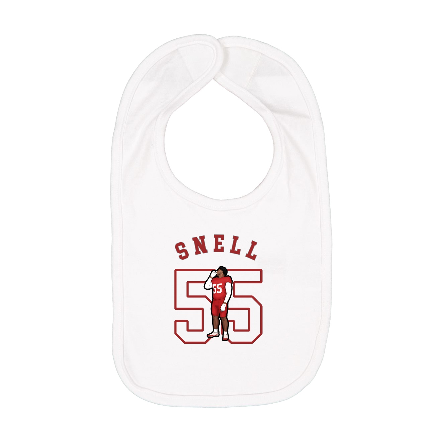Infant Bib — Shirsey Arch in White
