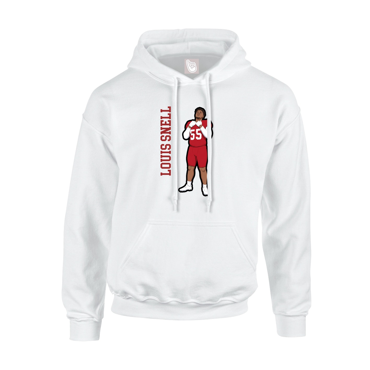 Hoodie — Name Vertical in White