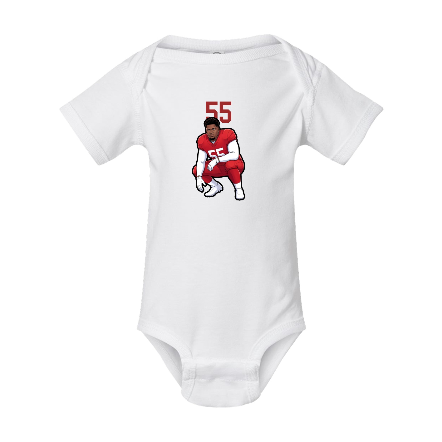 Baby Onesie — Number Top in White