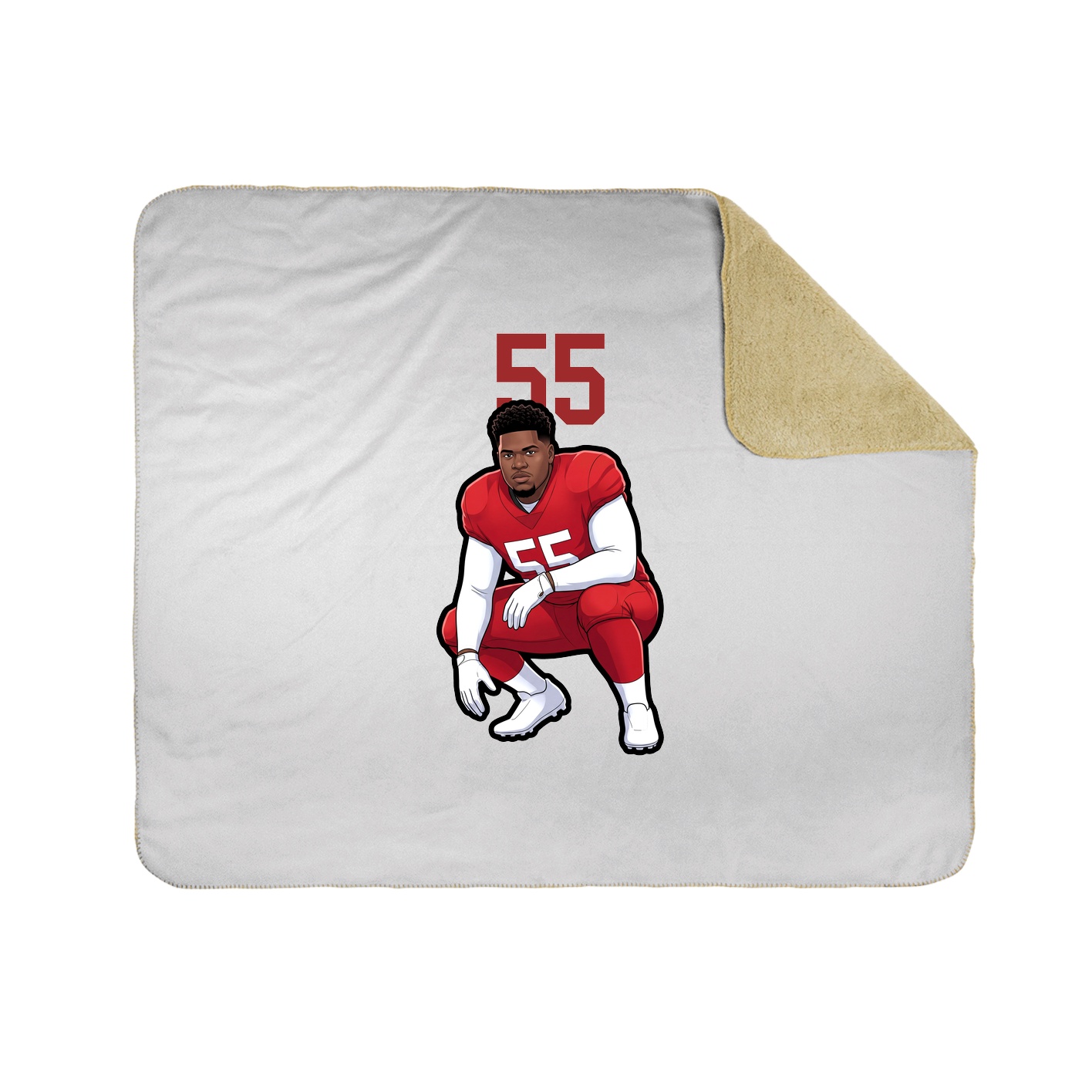 Throw Blanket — Number Top in White