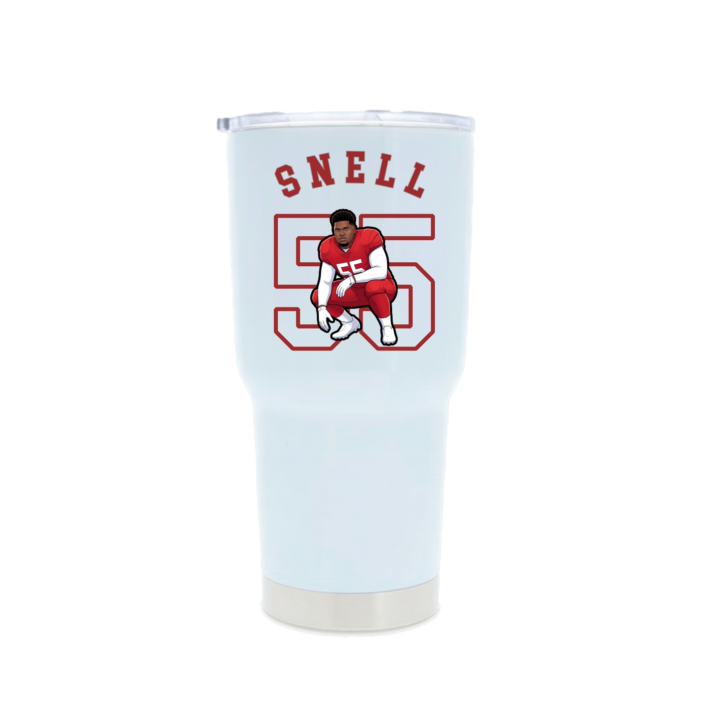 30oz Stainless Steel Tumbler — Shirsey Arch in White