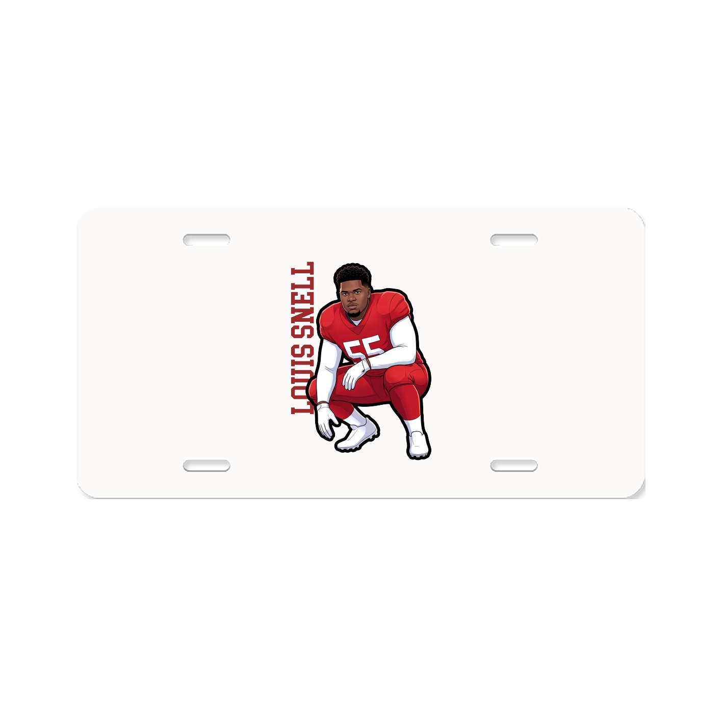 License Plate — Name Vertical in Classic