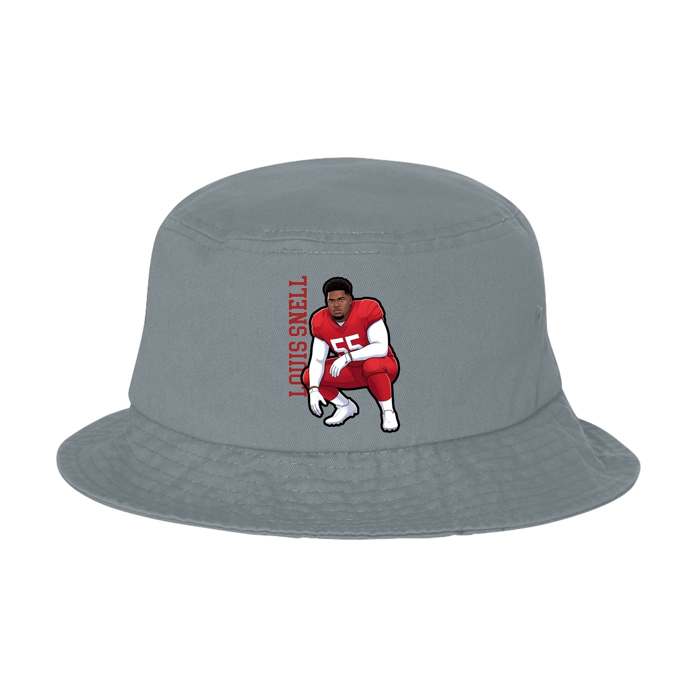 Bucket Cap — Name Vertical in Grey