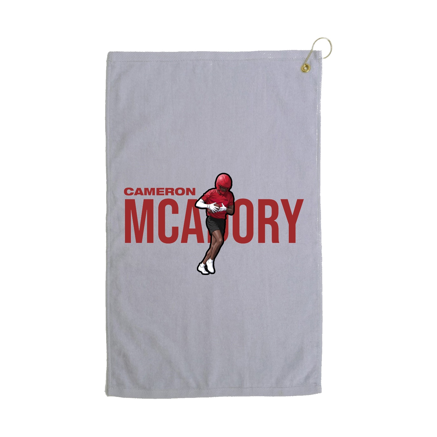 Golf Towel — Player Name in Grey