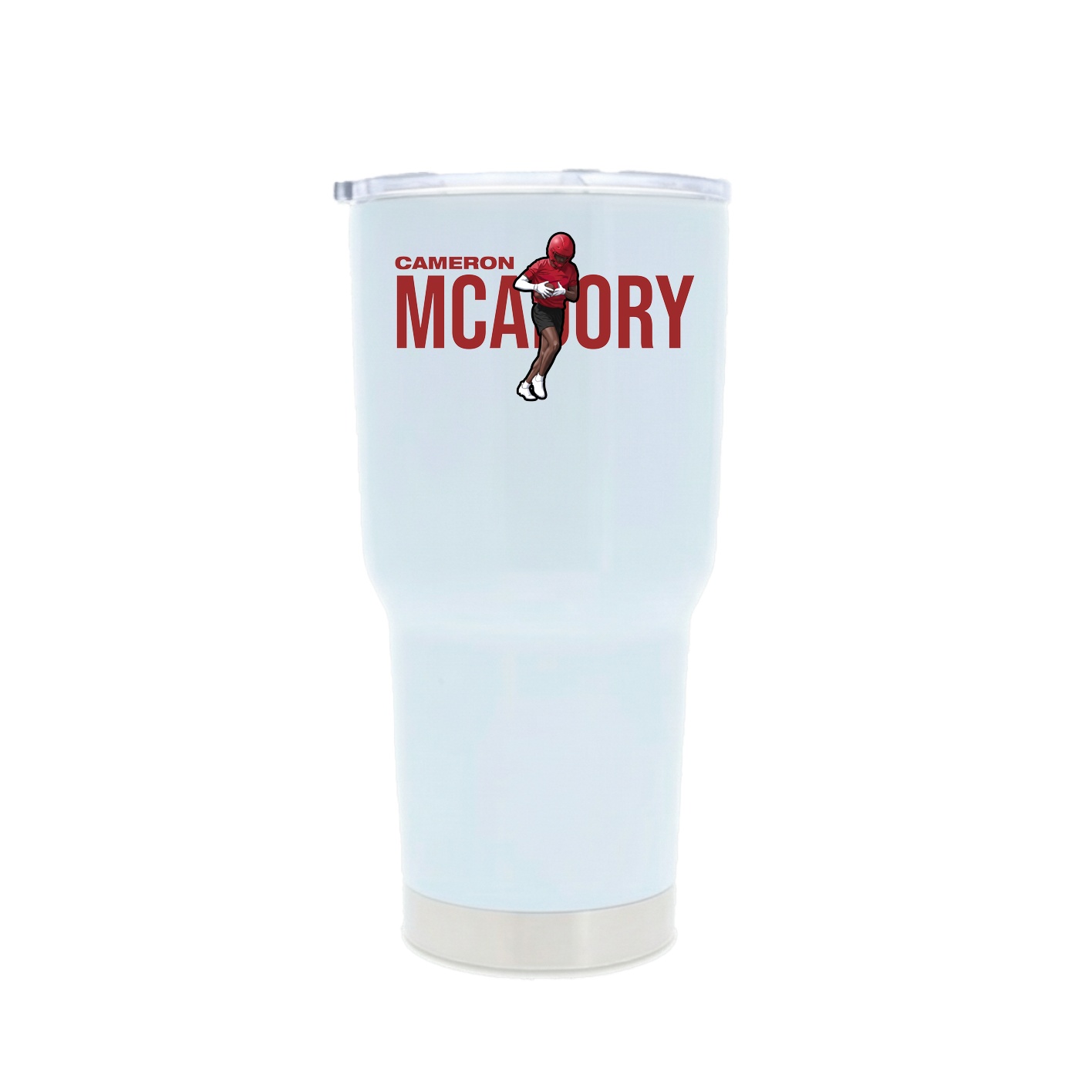 30oz Stainless Steel Tumbler — Player Name in White