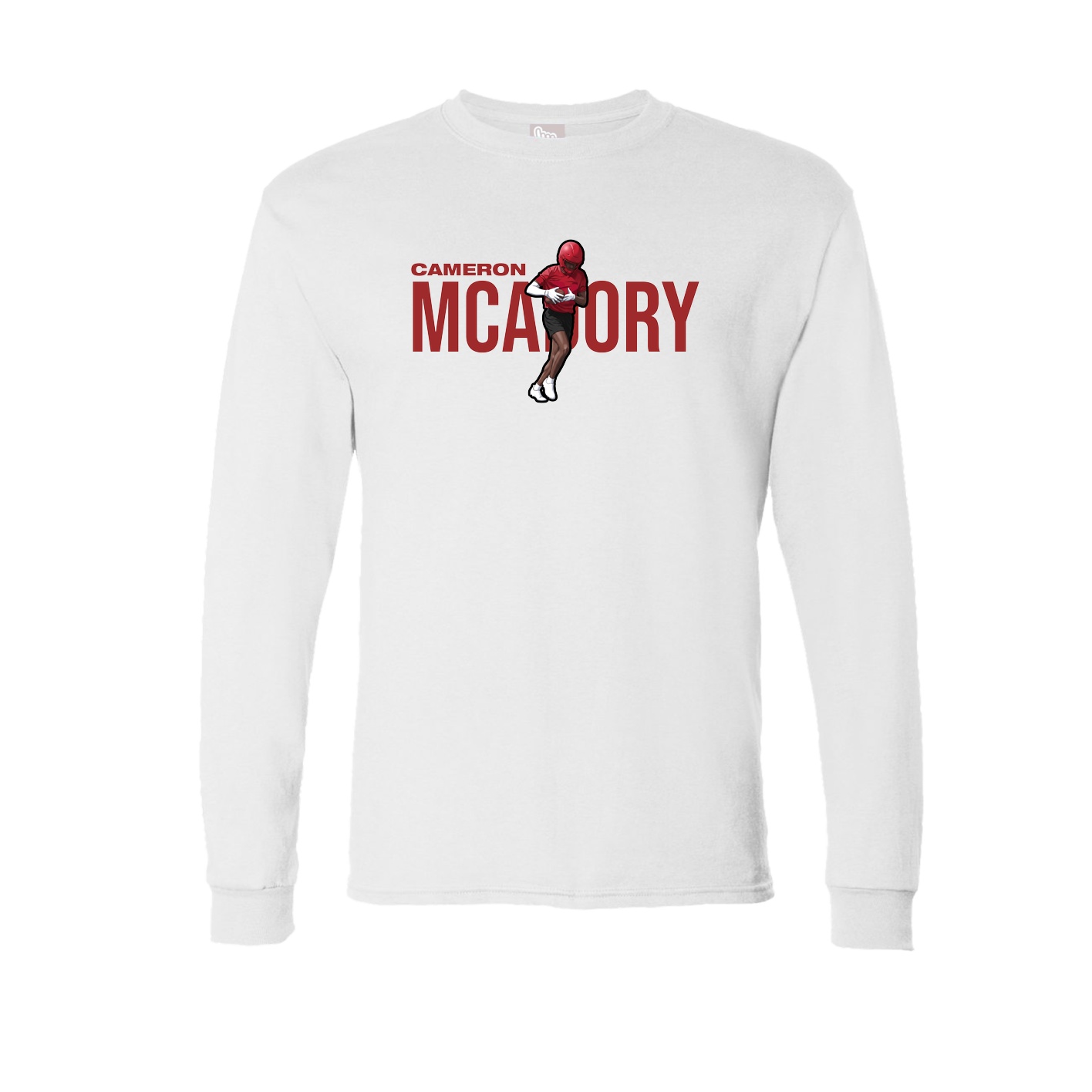 Long Sleeve Tee — Player Name in White