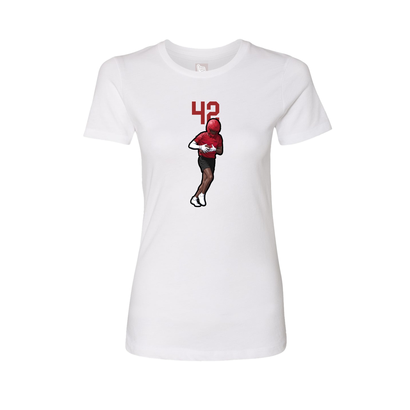 Fitted Women's Tee — Number Top in White