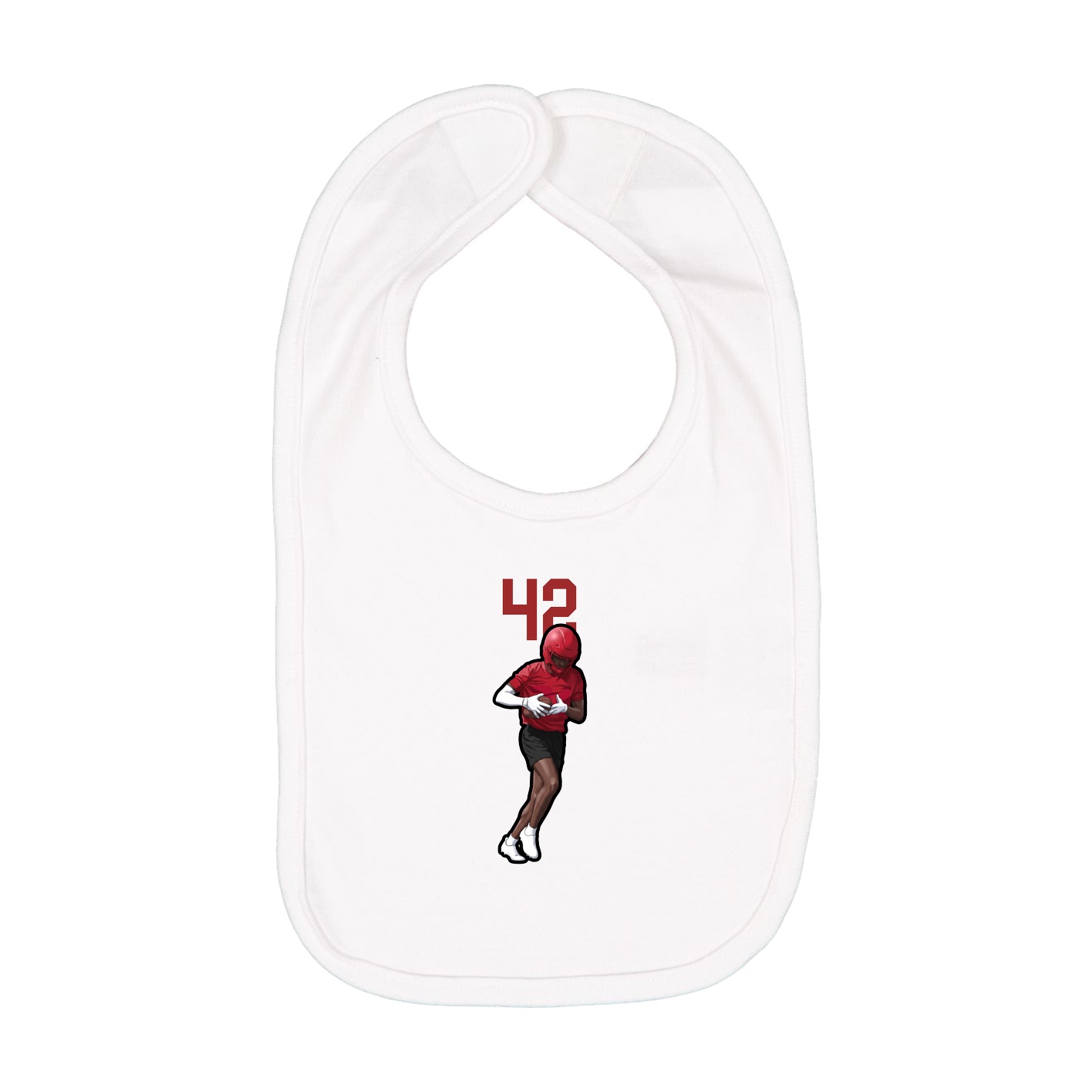 Infant Bib — Number Top in White