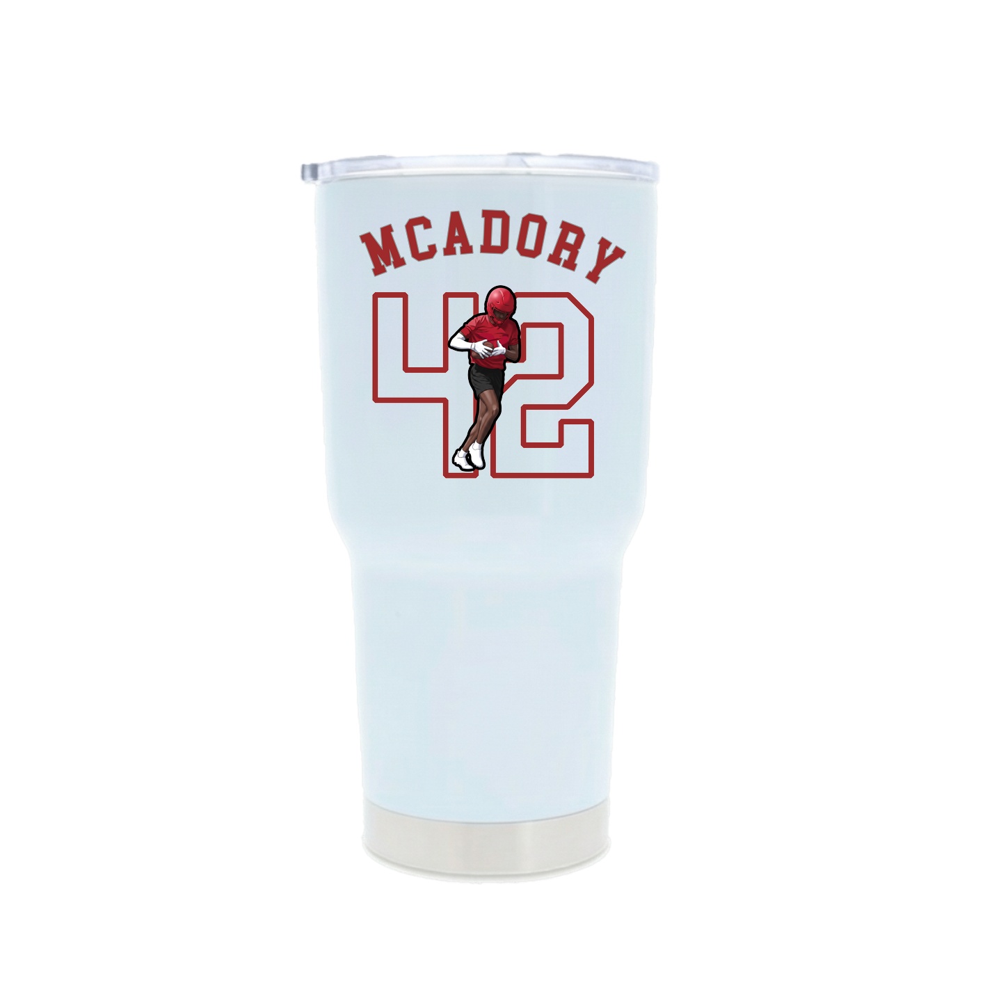 30oz Stainless Steel Tumbler — Shirsey Arch in White