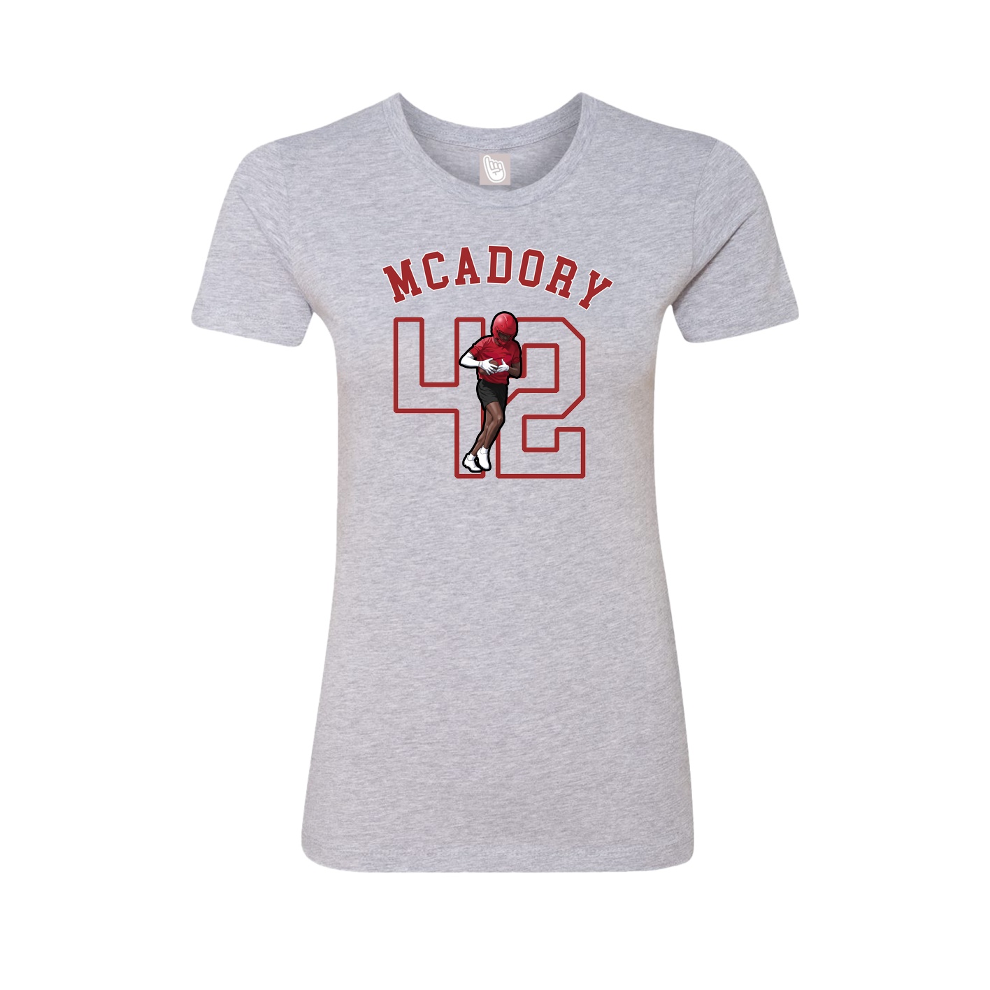 Fitted Women's Tee — Shirsey Arch in Grey