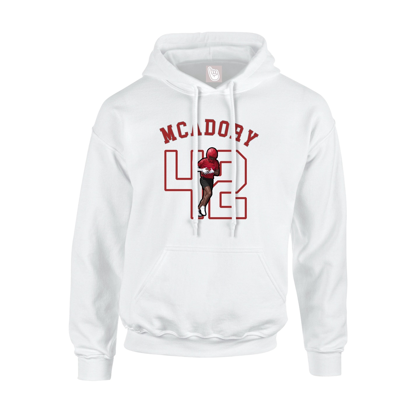 Youth Hoodie — Shirsey Arch in White
