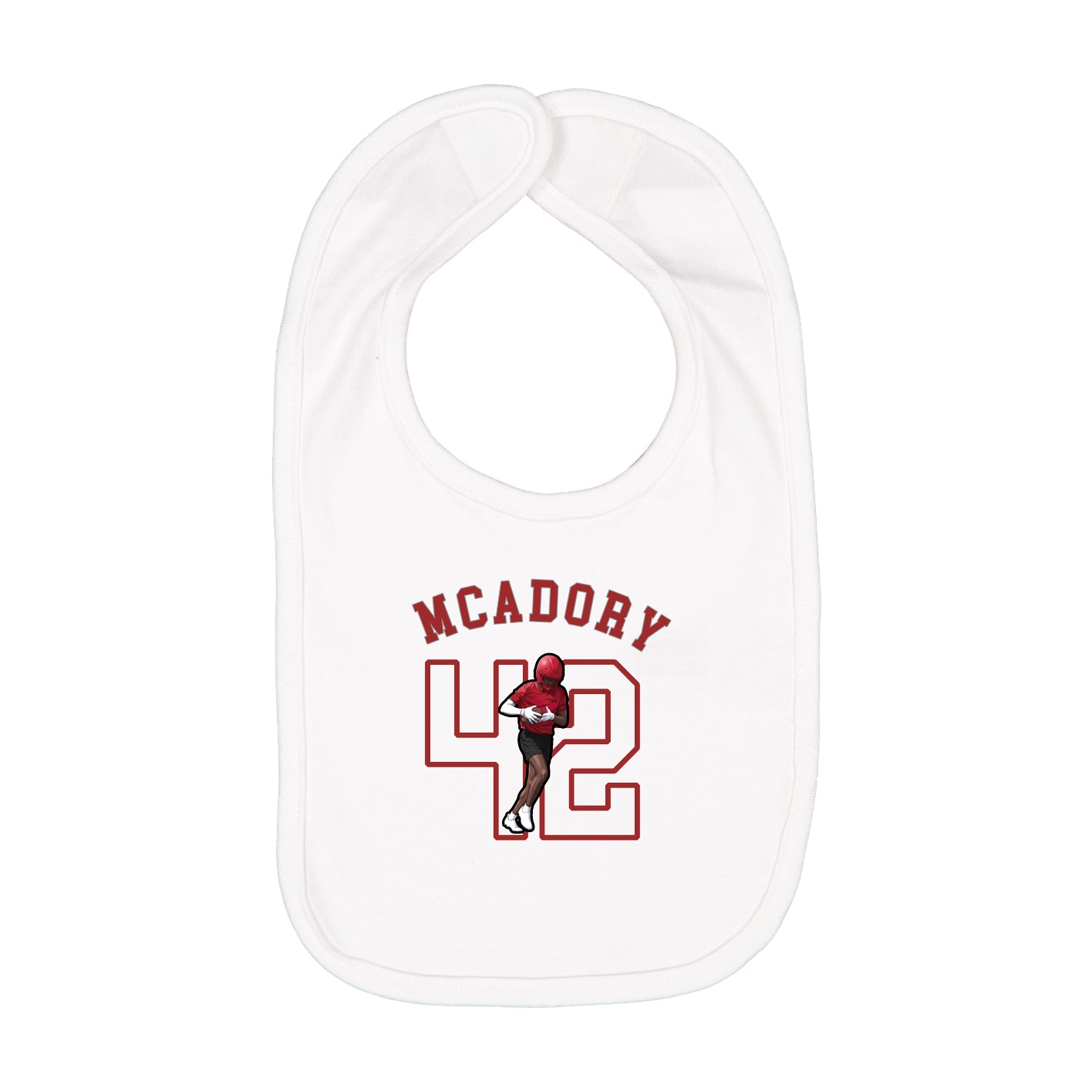 Infant Bib — Shirsey Arch in White