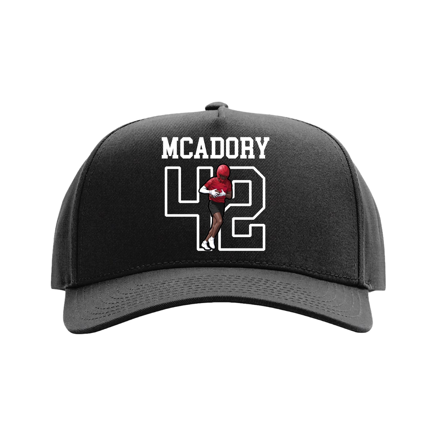 Full Fabric Five-Panel Champ Cap — Shirsey in Black