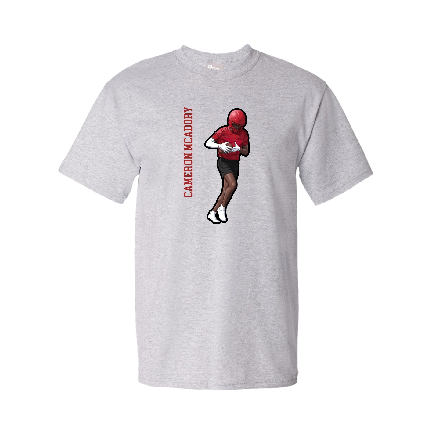 Tee — Name Vertical in Grey