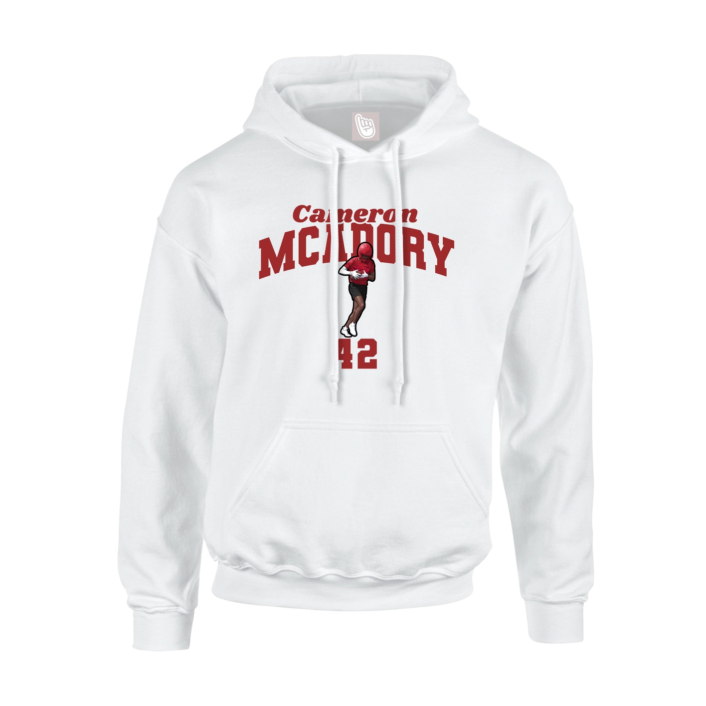 Hoodie — Signature Arch in White