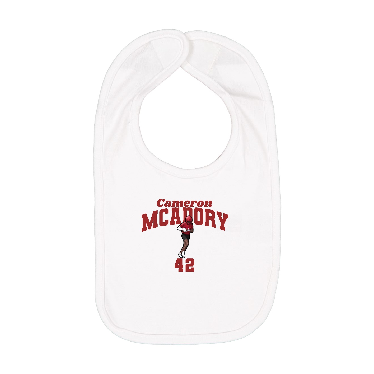 Infant Bib — Signature Arch in White