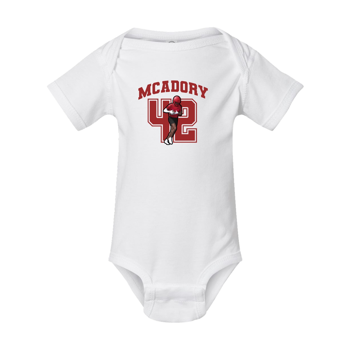 Baby Onesie — Number in White