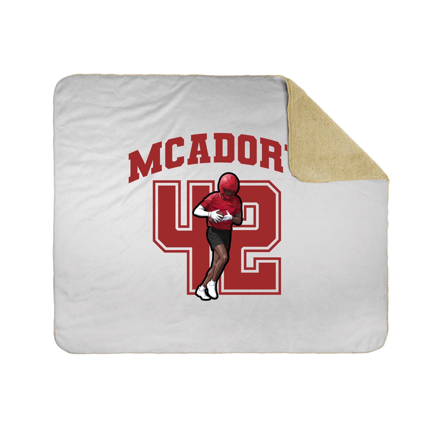Throw Blanket — Number in White