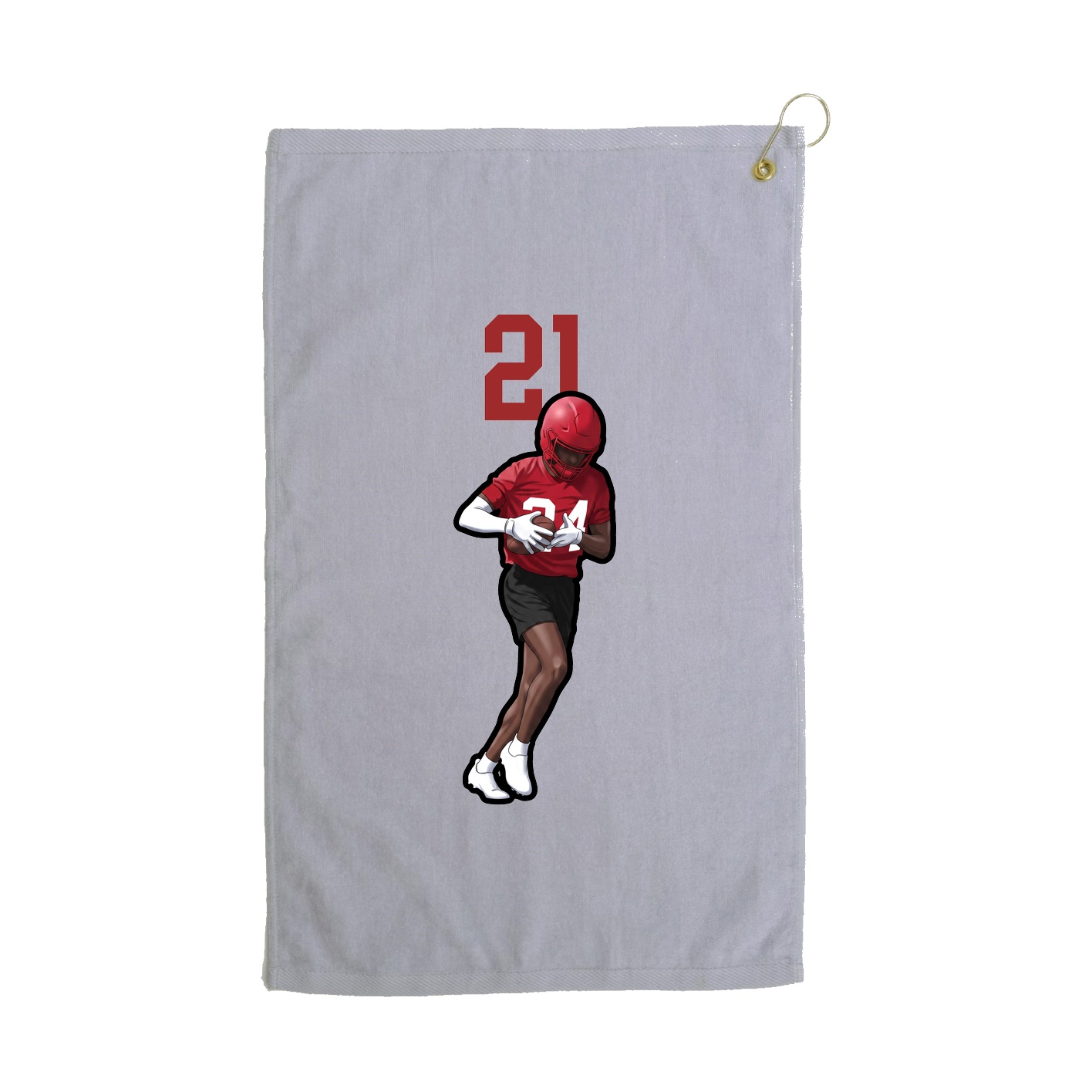 Golf Towel — Number Top in Grey