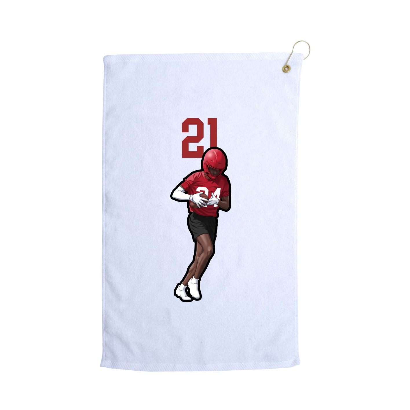 Golf Towel — Number Top in White