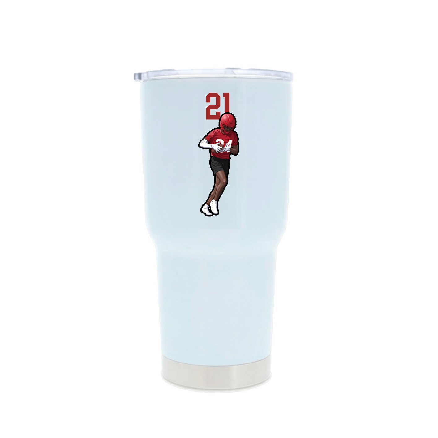 30oz Stainless Steel Tumbler — Number Top in White