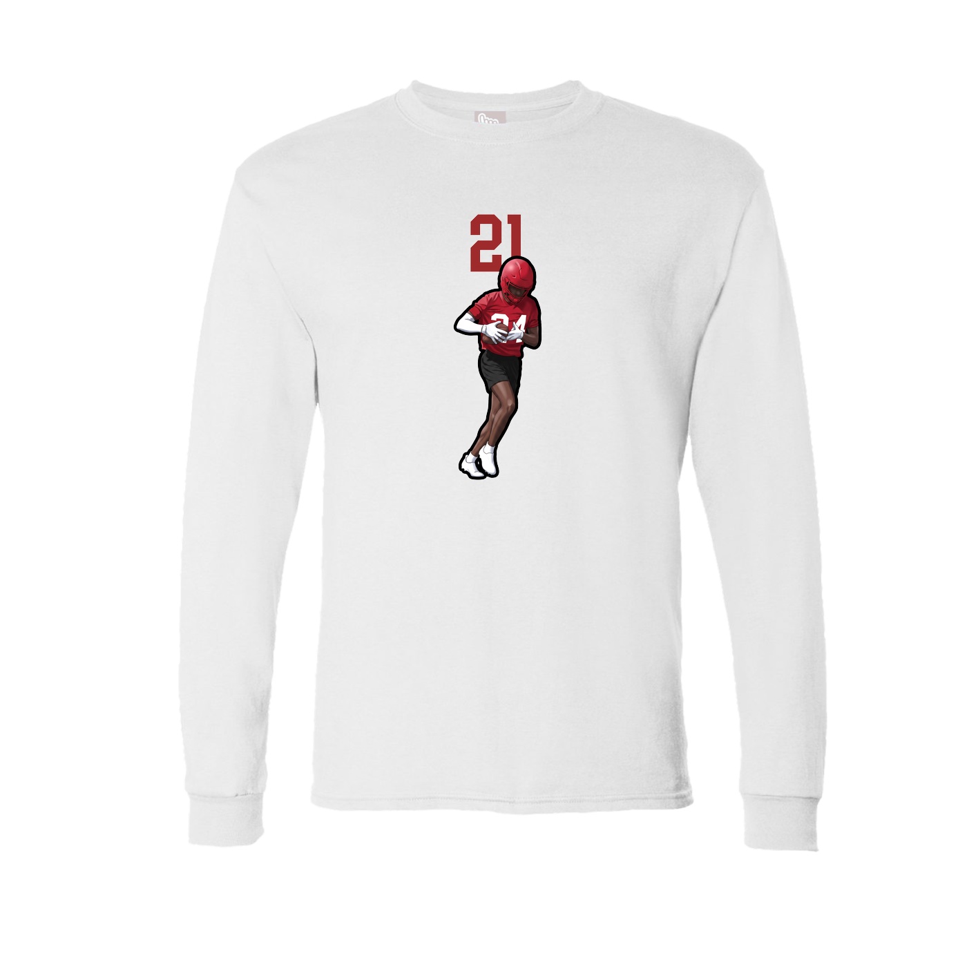 Long Sleeve Tee — Number Top in White