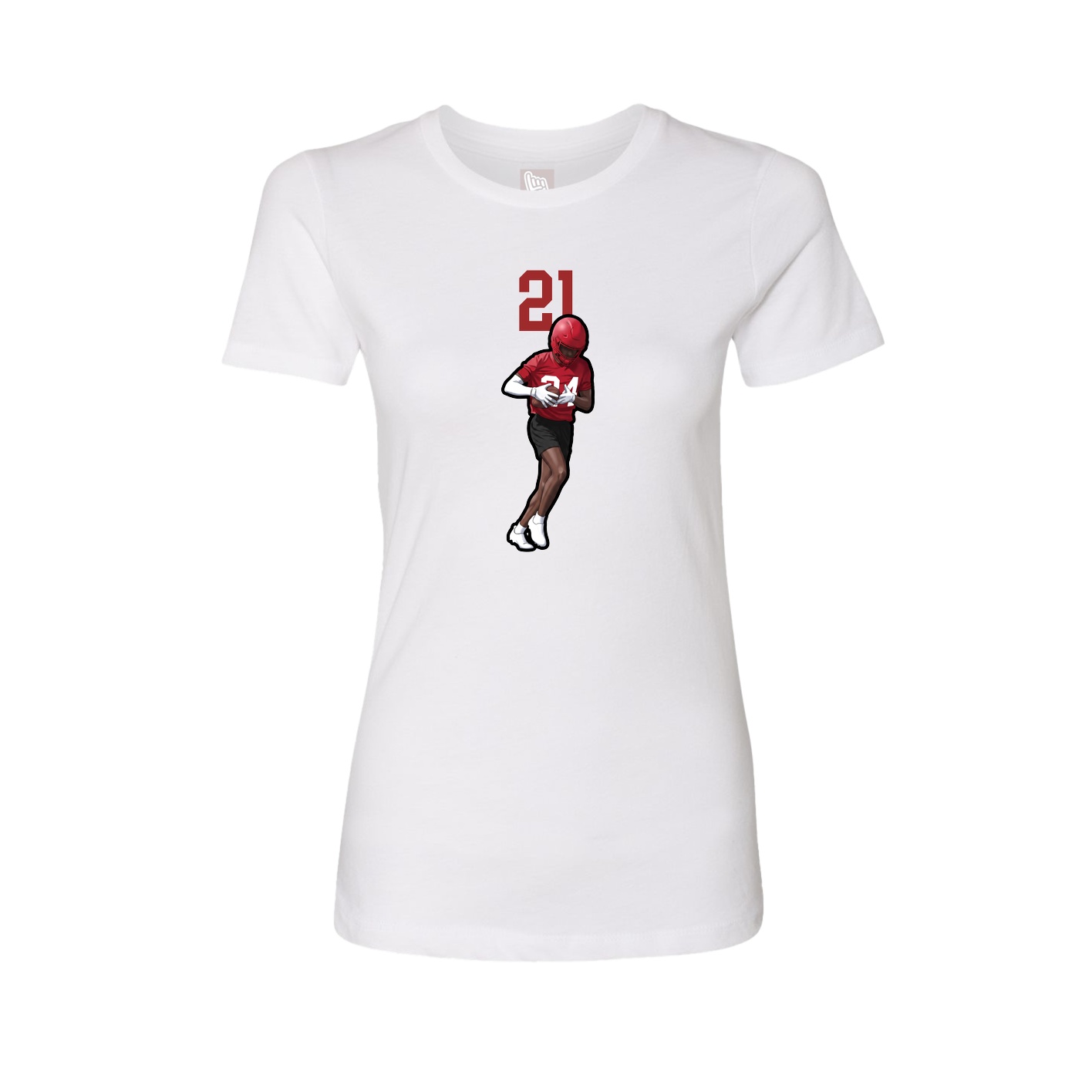 Womens Tee — Number Top in White