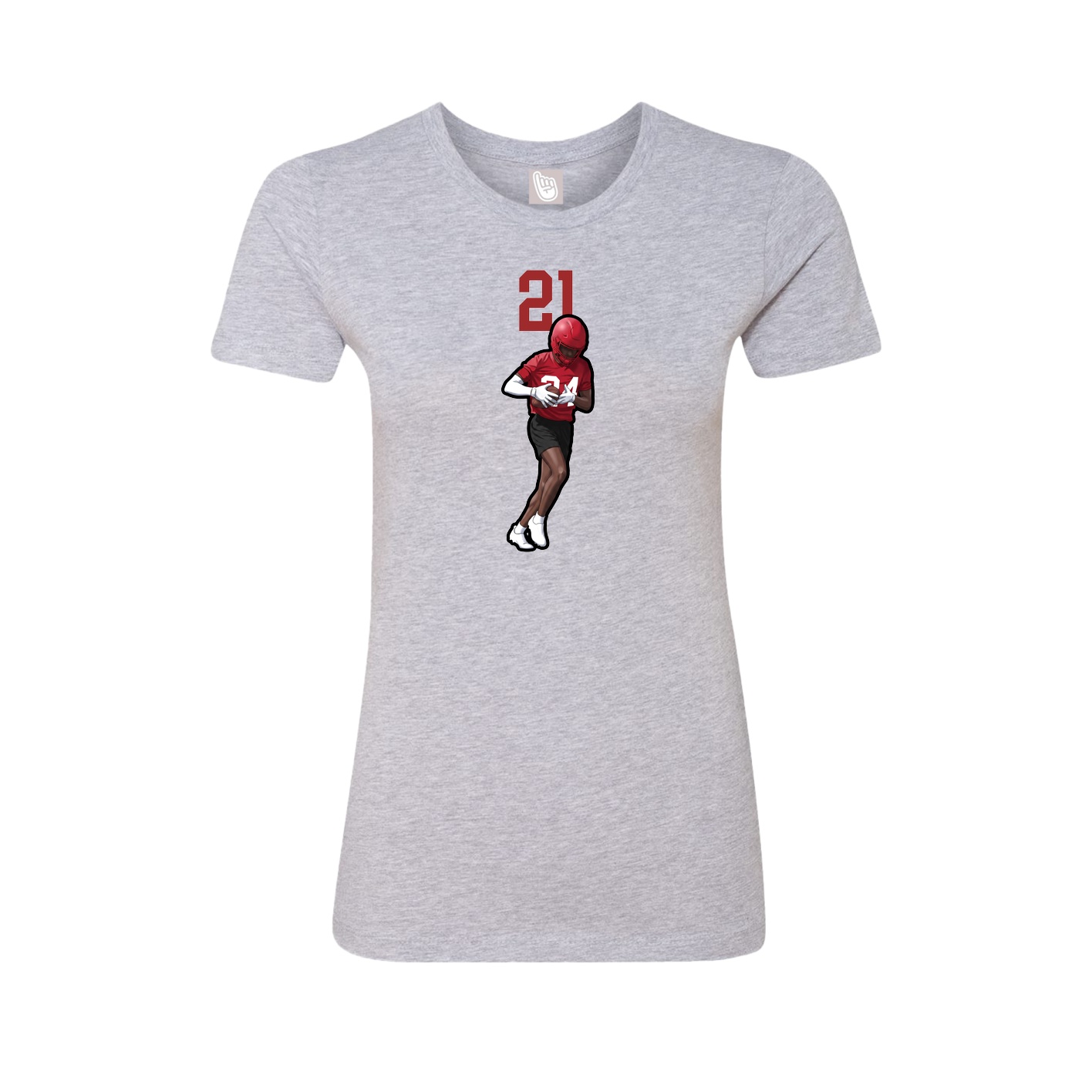 Womens Tee — Number Top in Grey