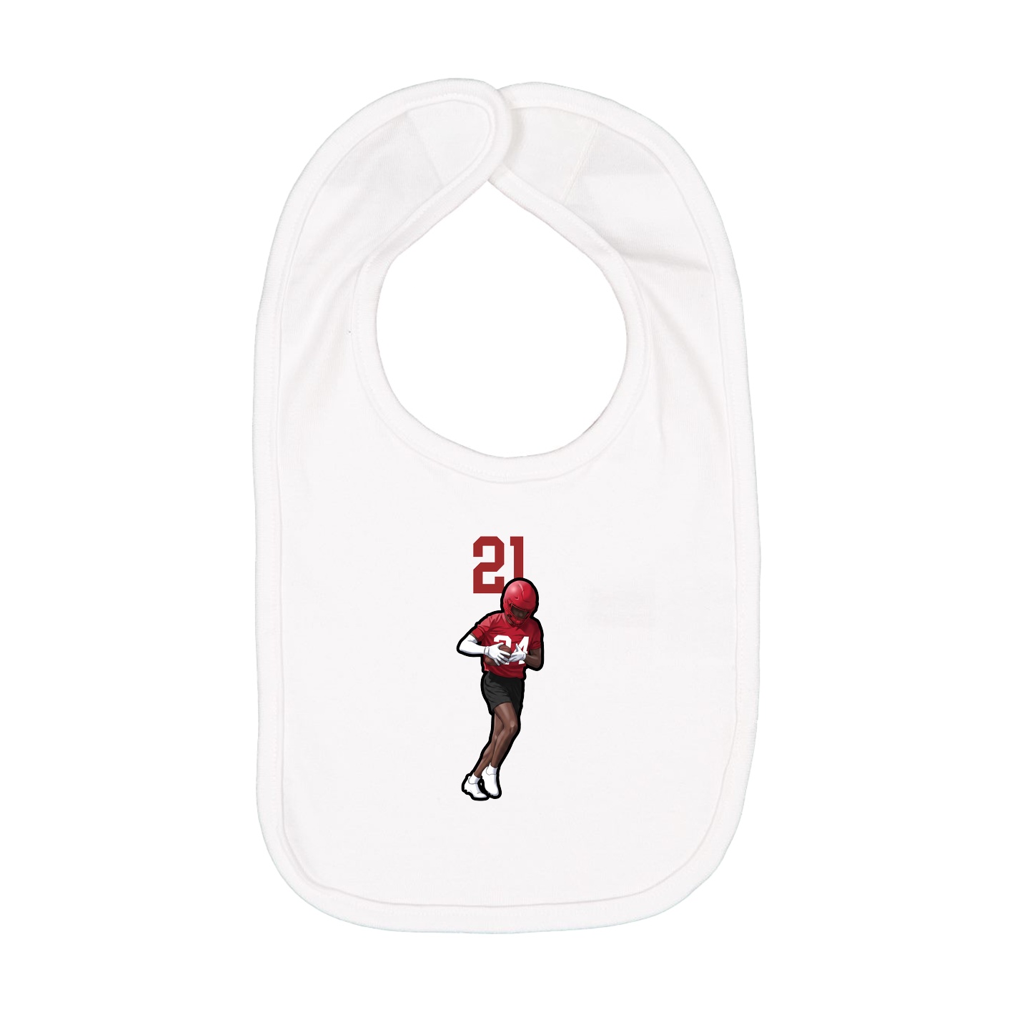 Infant Bib — Number Top in White