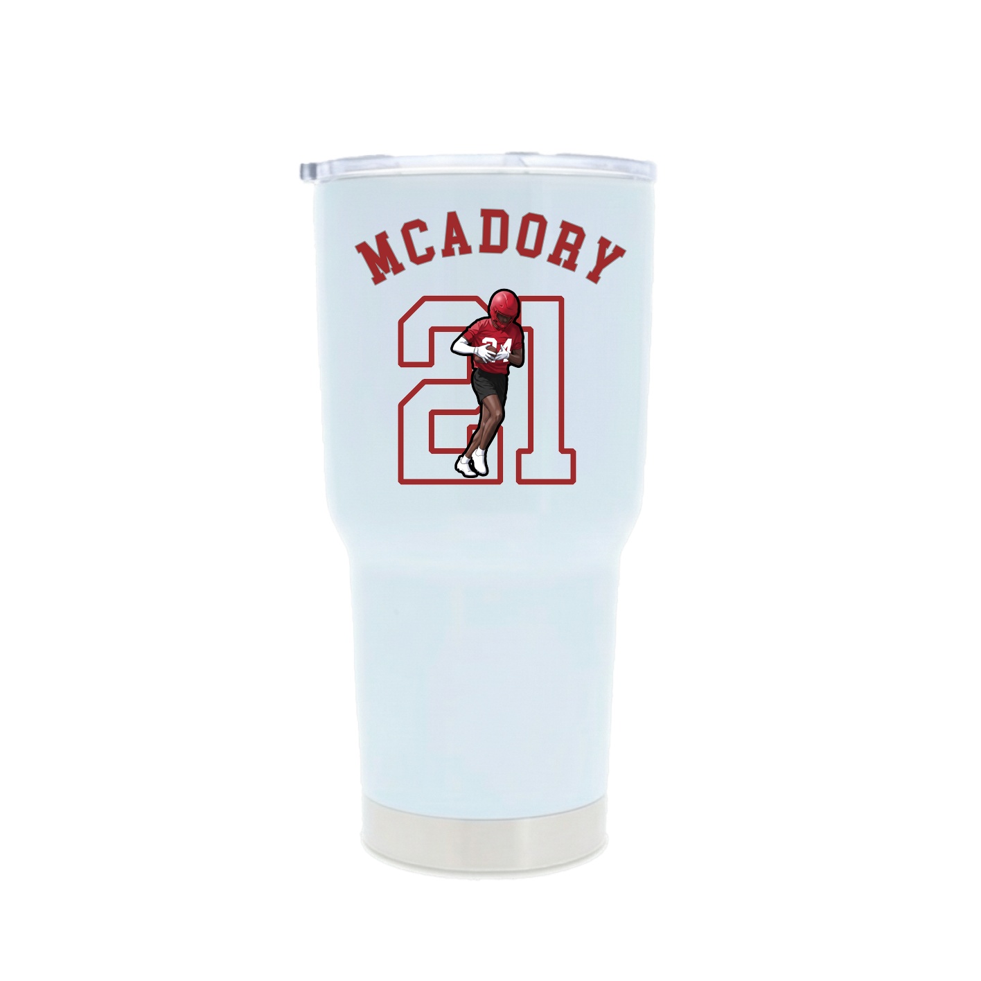 30oz Stainless Steel Tumbler — Shirsey Arch in White