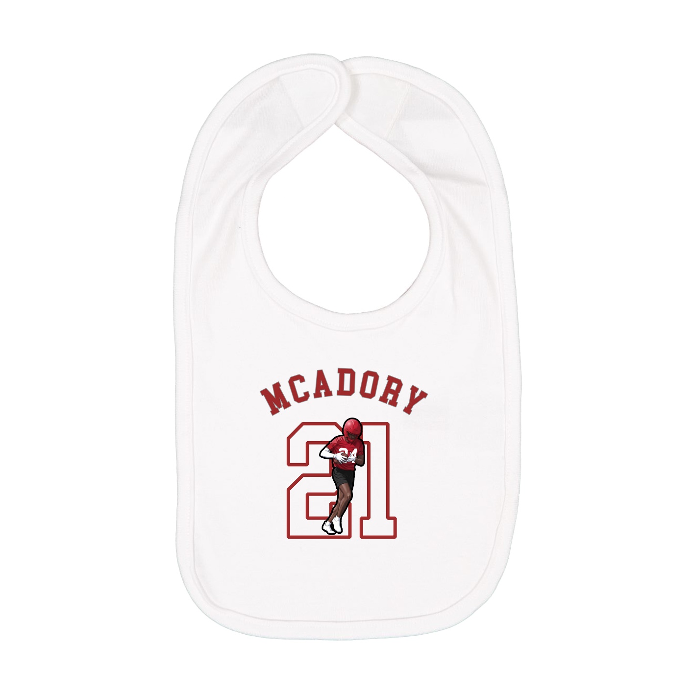 Infant Bib — Shirsey Arch in White
