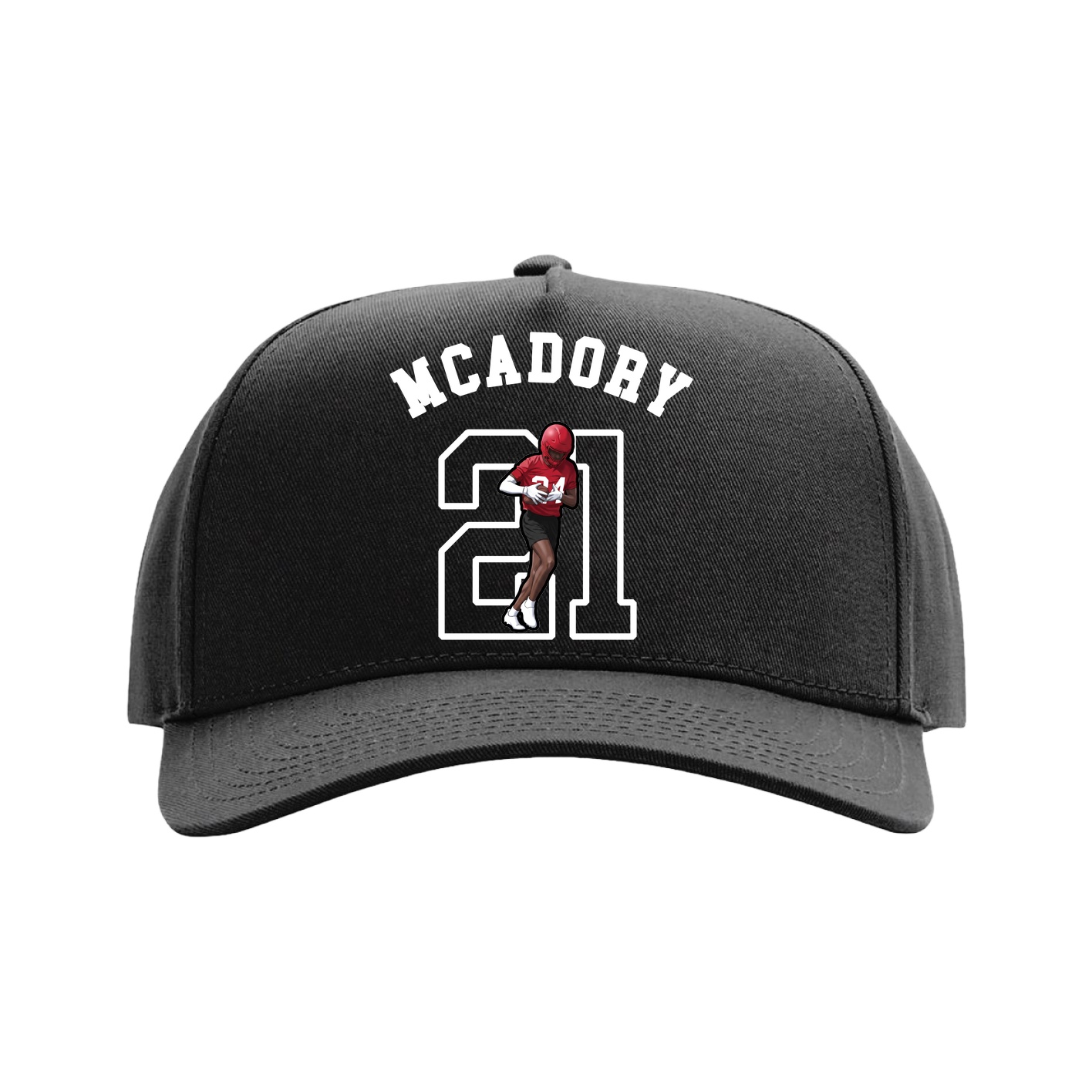 Full Fabric Five-Panel Champ Cap — Shirsey Arch in Black