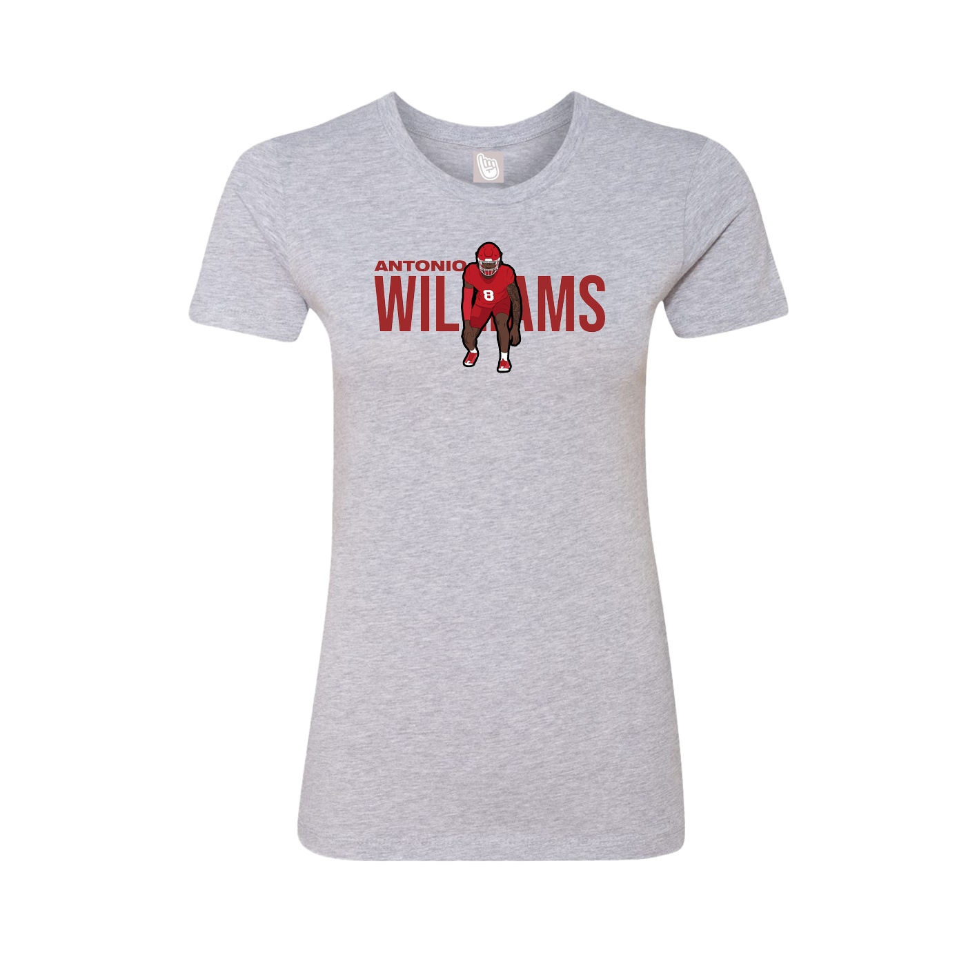 Womens Tee — Player Name in Grey