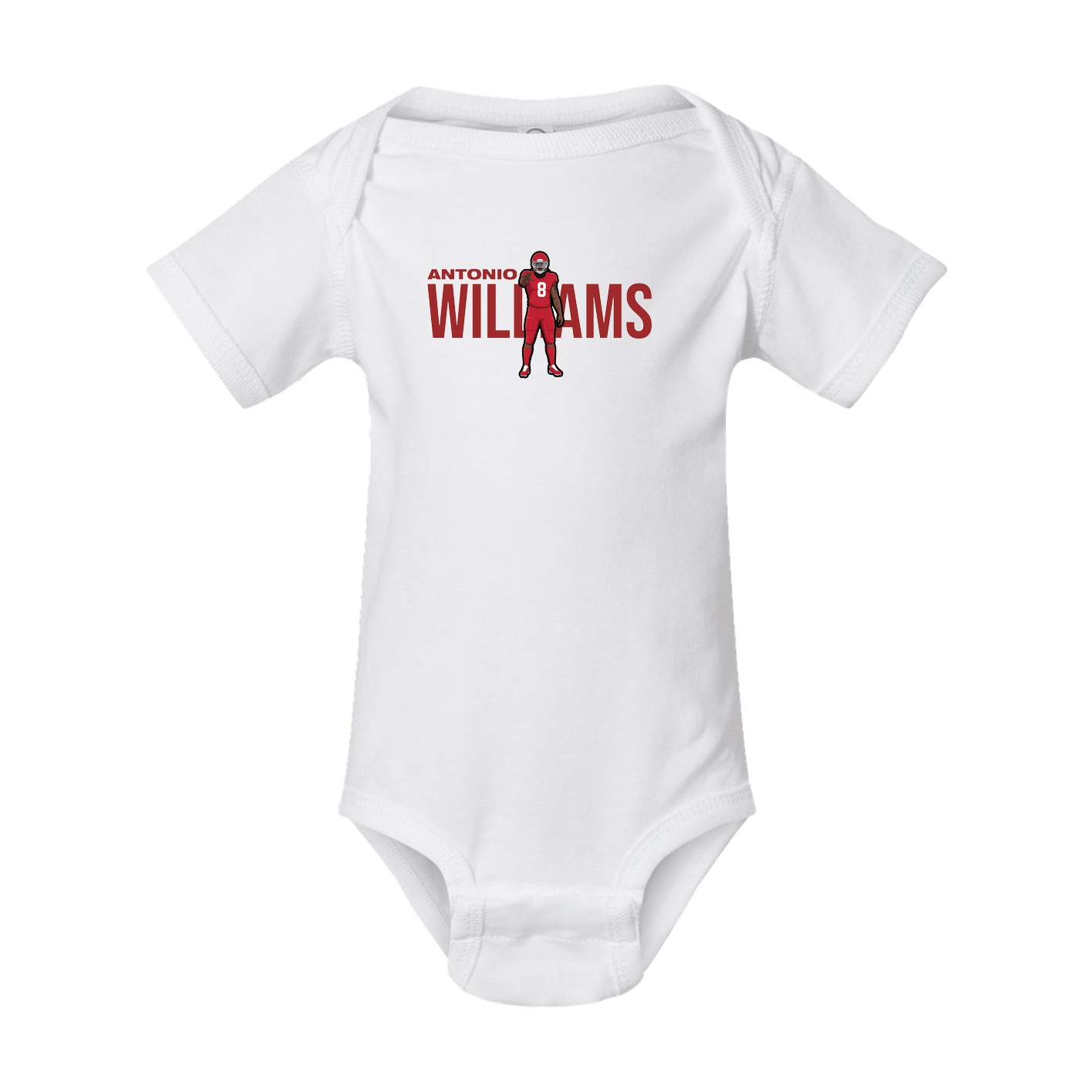 Baby Onesie — Player Name in White