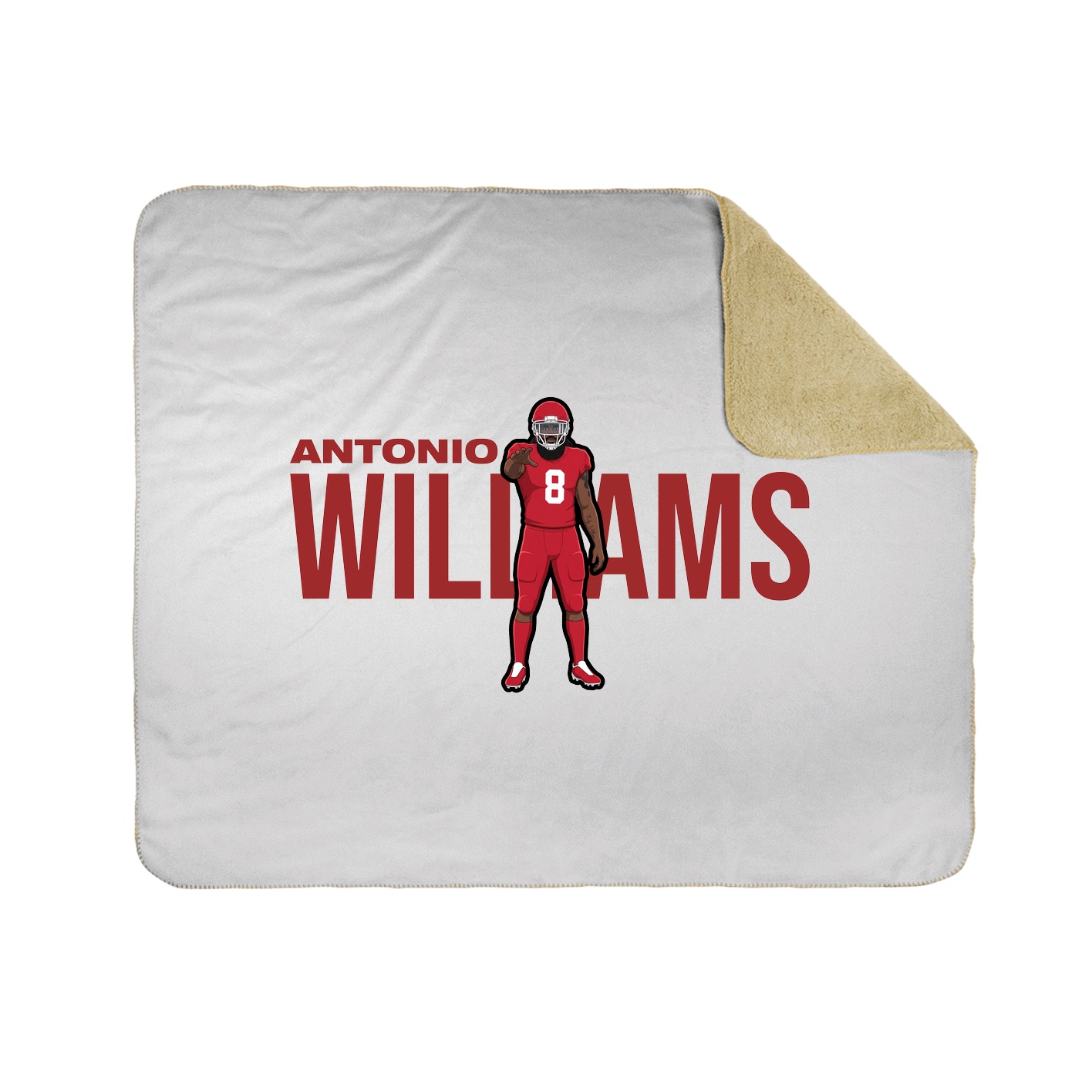 Throw Blanket — Player Name in White