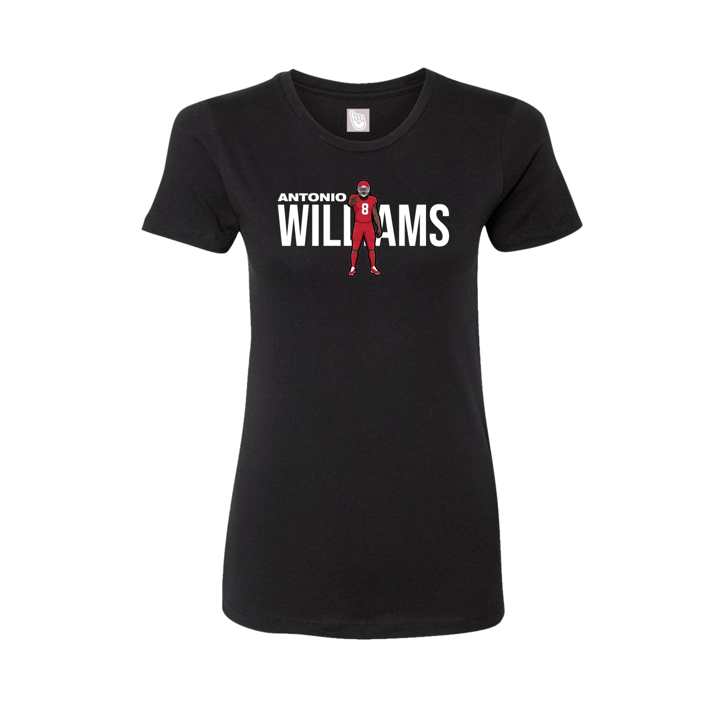 Fitted Women's Tee — Player Name in Black