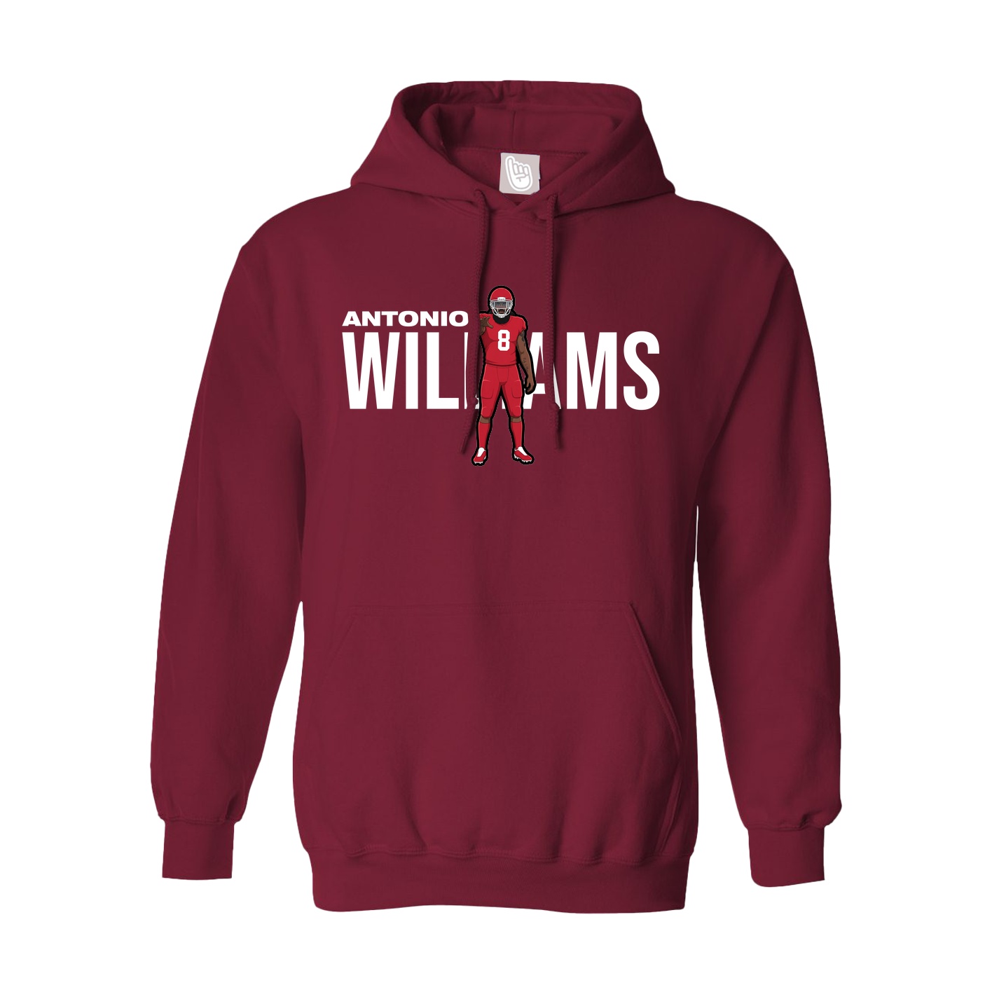Hoodie — Player Name in Cardinal
