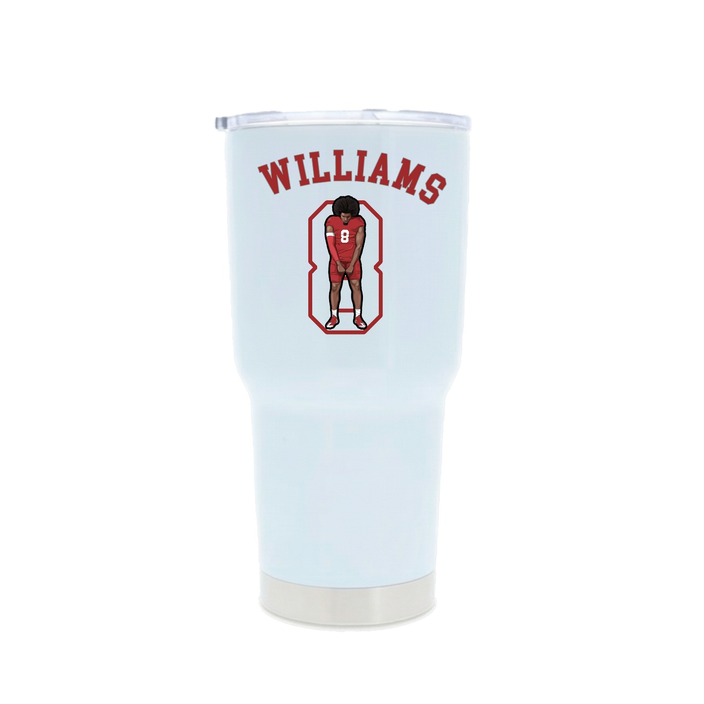 30oz Stainless Steel Tumbler — Shirsey Arch in White