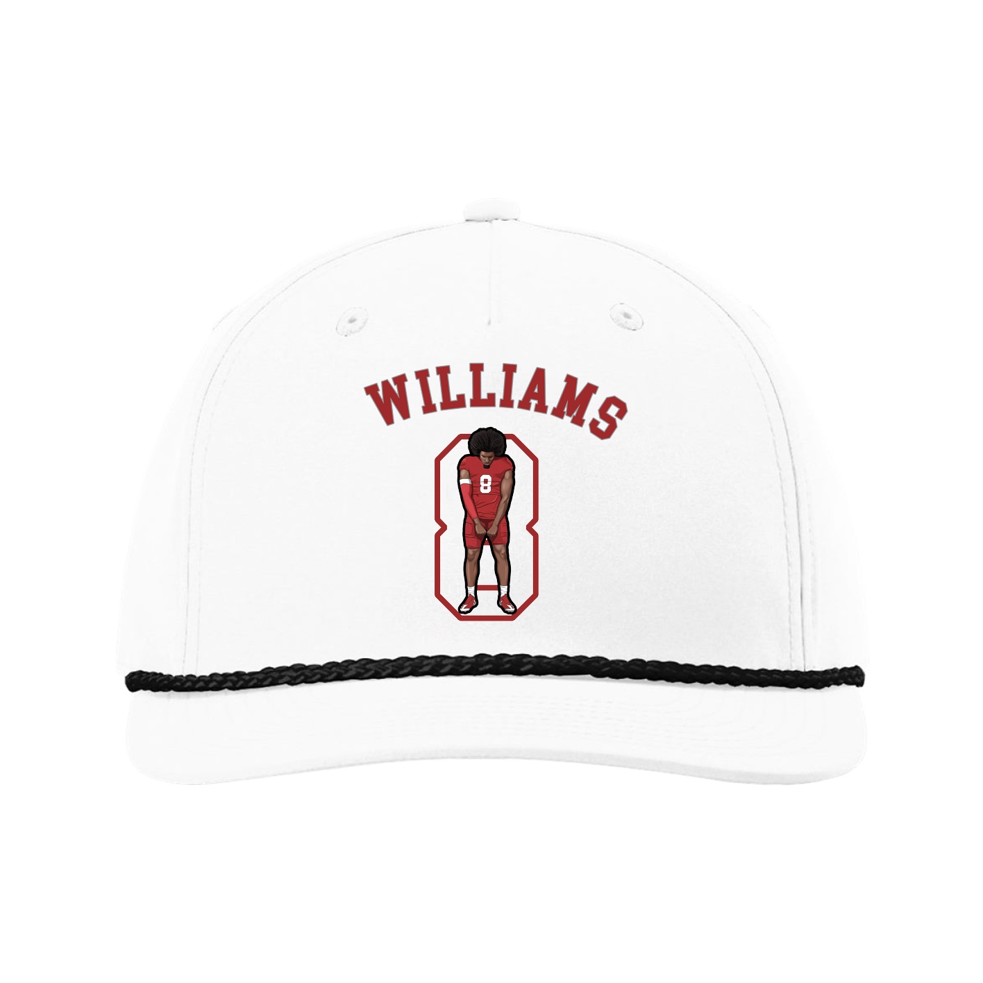 Five-Panel Classic Rope Cap — Shirsey Arch in White