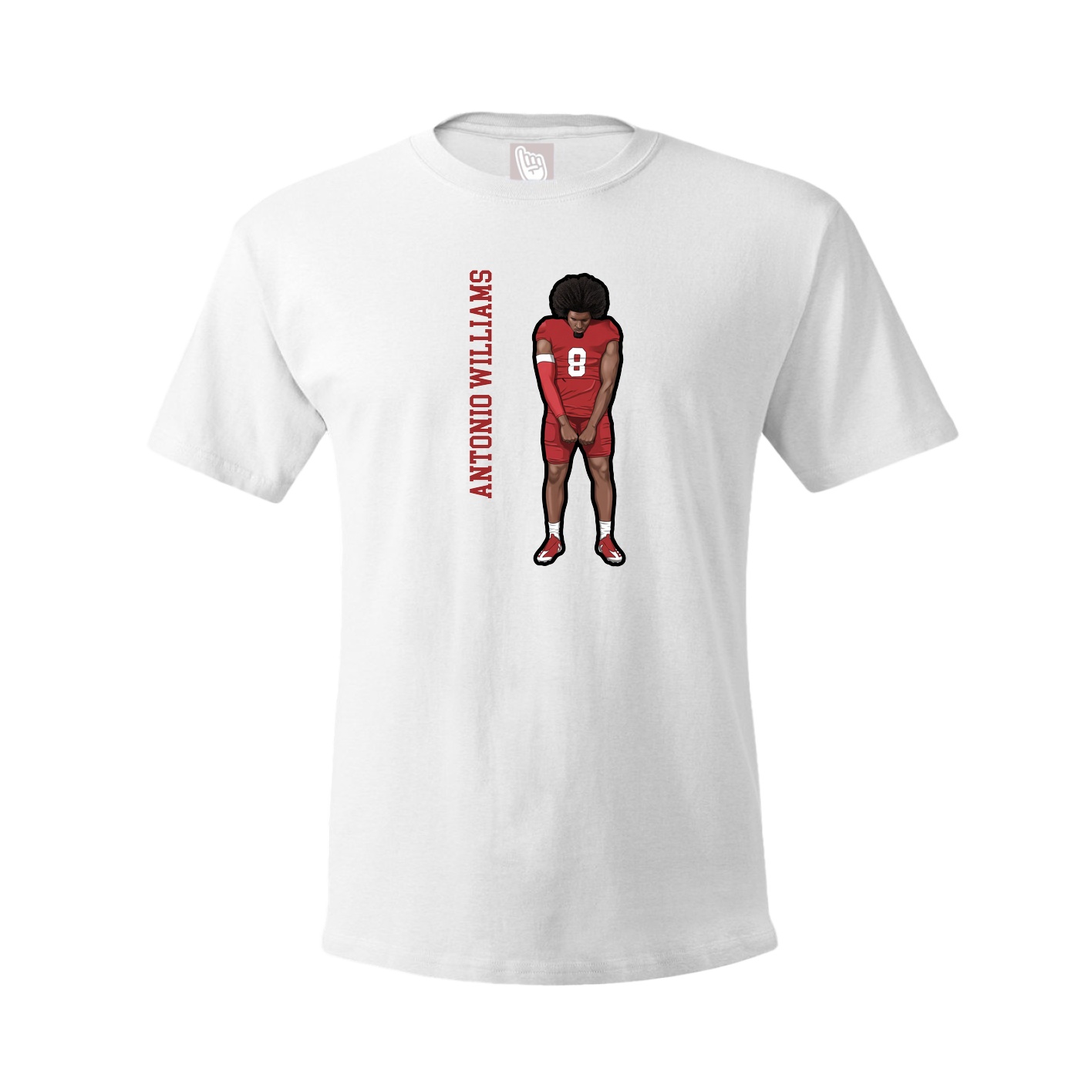 Tee — Name Vertical in White