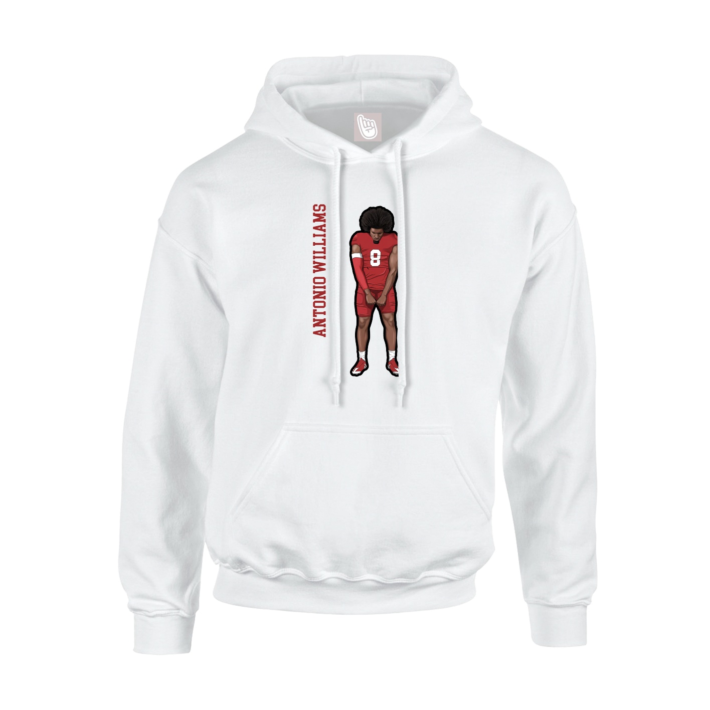 Hoodie — Name Vertical in White