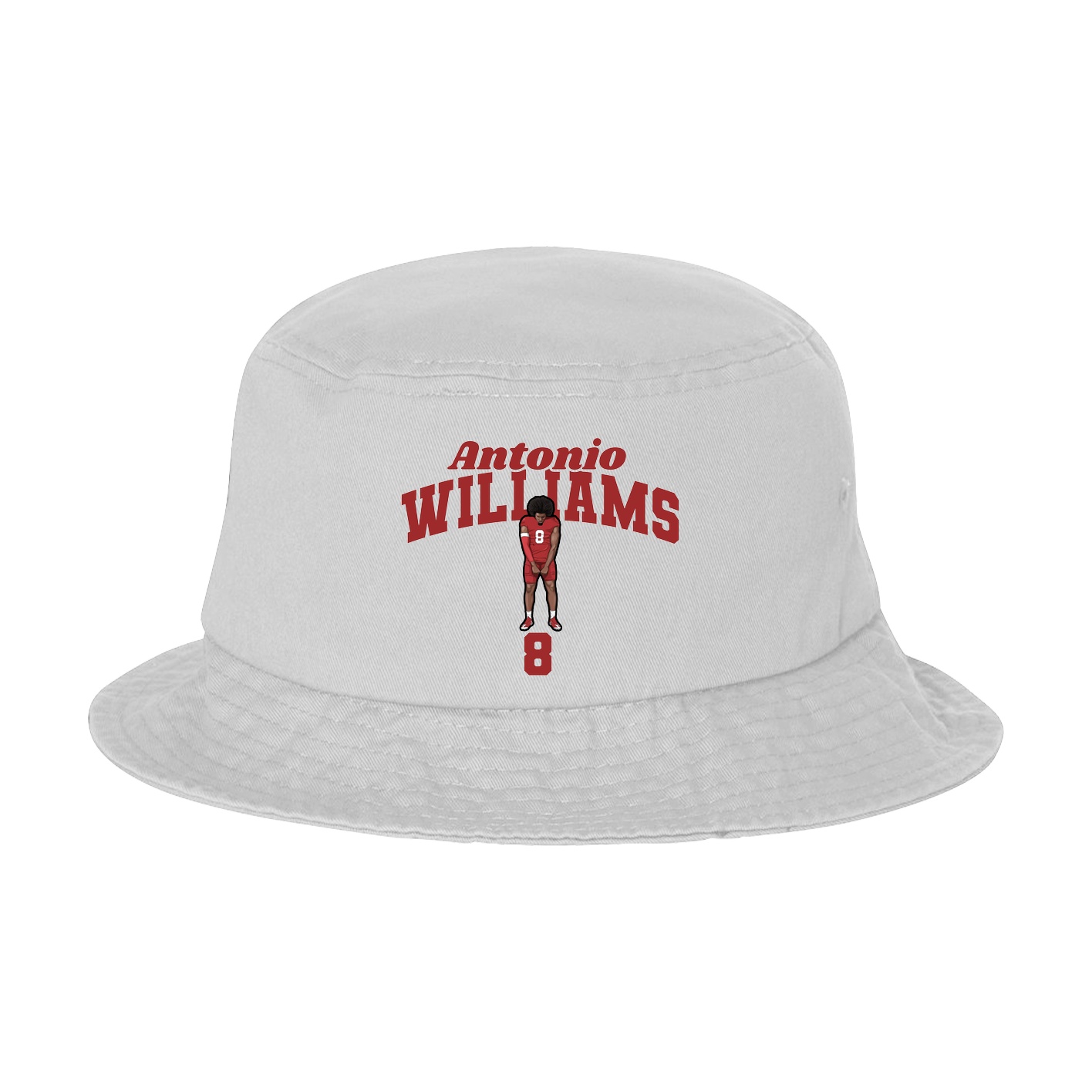 Bucket Cap — Signature Arch in White