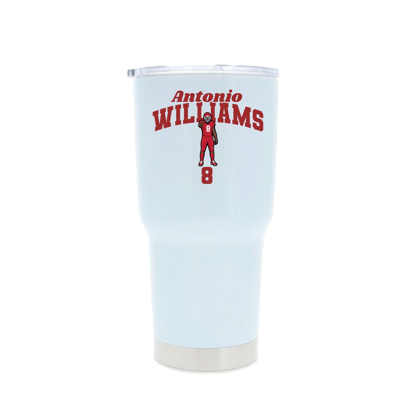 30oz Stainless Steel Tumbler — Signature Arch in White
