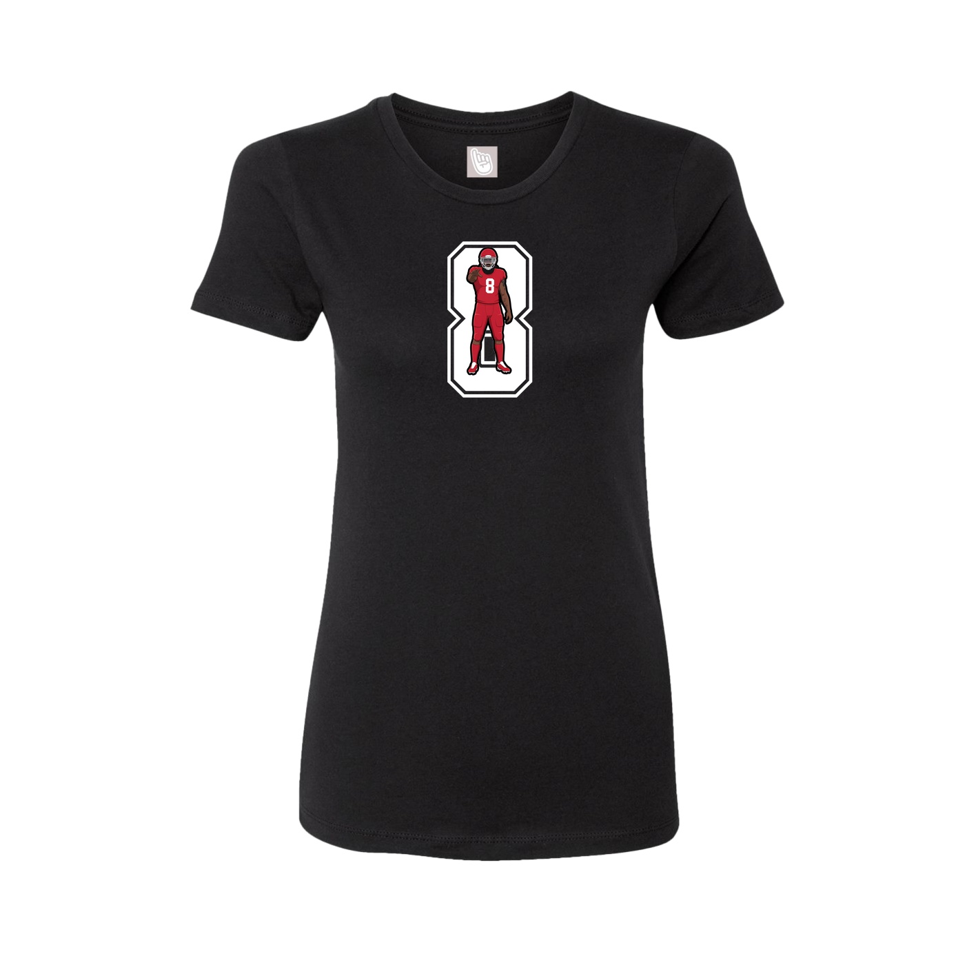 Womens Tee — Number in Black
