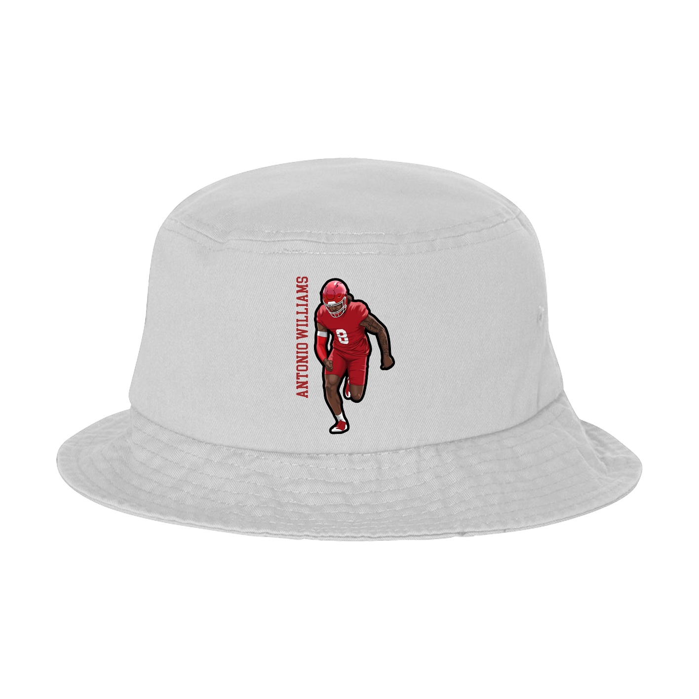 Bucket Cap — Name Vertical in White