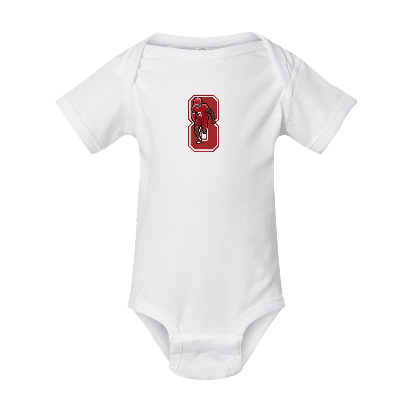 Baby Onesie — Number in White