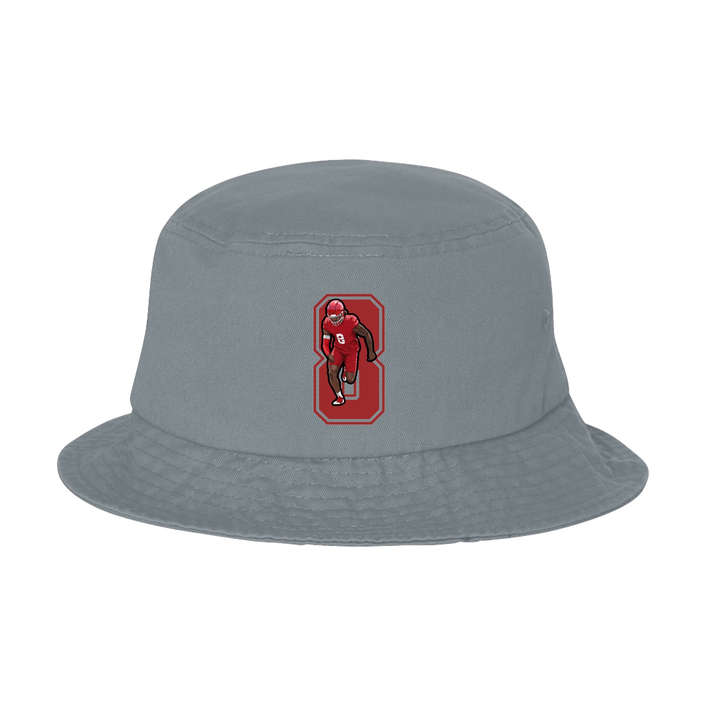 Bucket Cap — Number in Grey