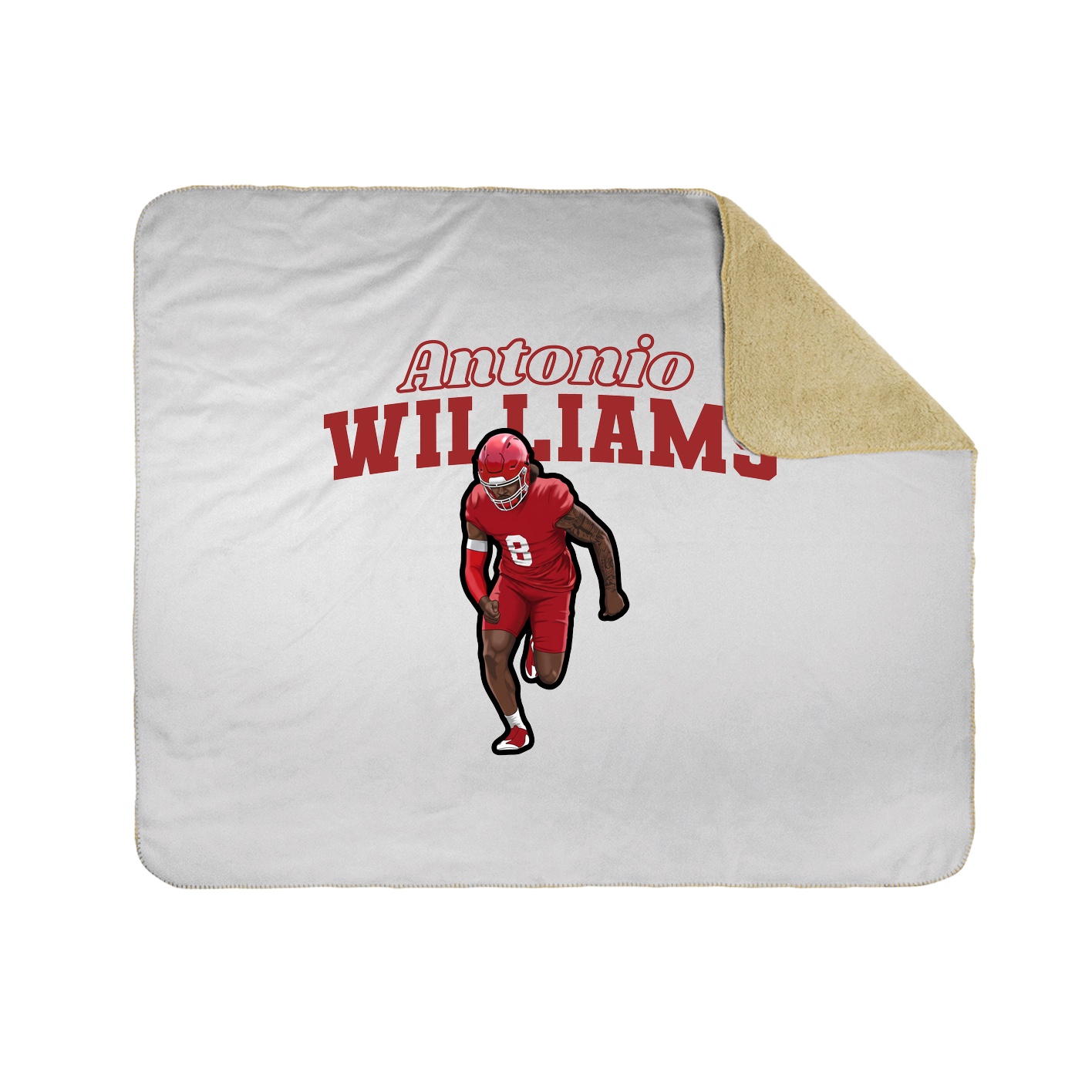 Throw Blanket — Name Arch in White